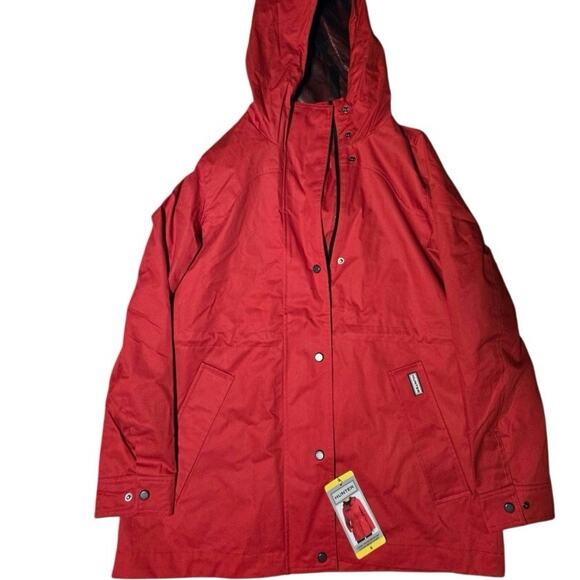 Hunter Rain Coat Jacket with Hood Red - Picture 5 of 5